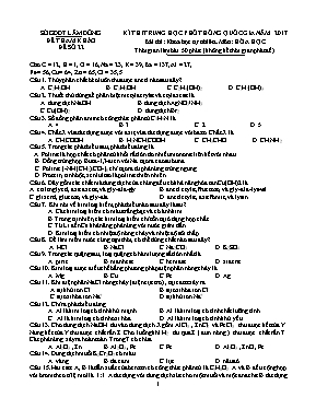 Đề thi tham khảo THPT Quốc gia môn Hóa học năm 2017 - Đề số 22 - Sở GD & ĐT Lâm Đồng (Có đáp án)